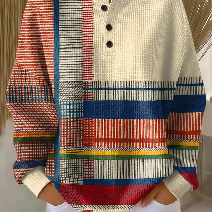 Margaret - Striped Colour Block Top