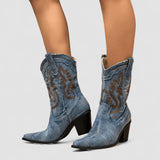 Sylvie - Denim Orthopedic Ankle Boots