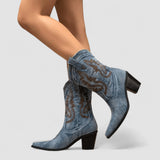 Sylvie - Denim Orthopedic Ankle Boots