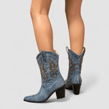 Sylvie - Denim Orthopedic Ankle Boots