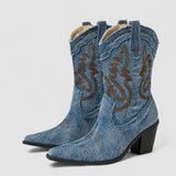 Sylvie - Denim Orthopedic Ankle Boots