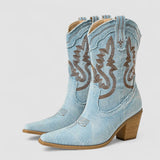 Sylvie - Denim Orthopedic Ankle Boots