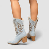Sylvie - Denim Orthopedic Ankle Boots