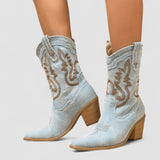 Sylvie - Denim Orthopedic Ankle Boots