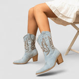 Sylvie - Denim Orthopedic Ankle Boots