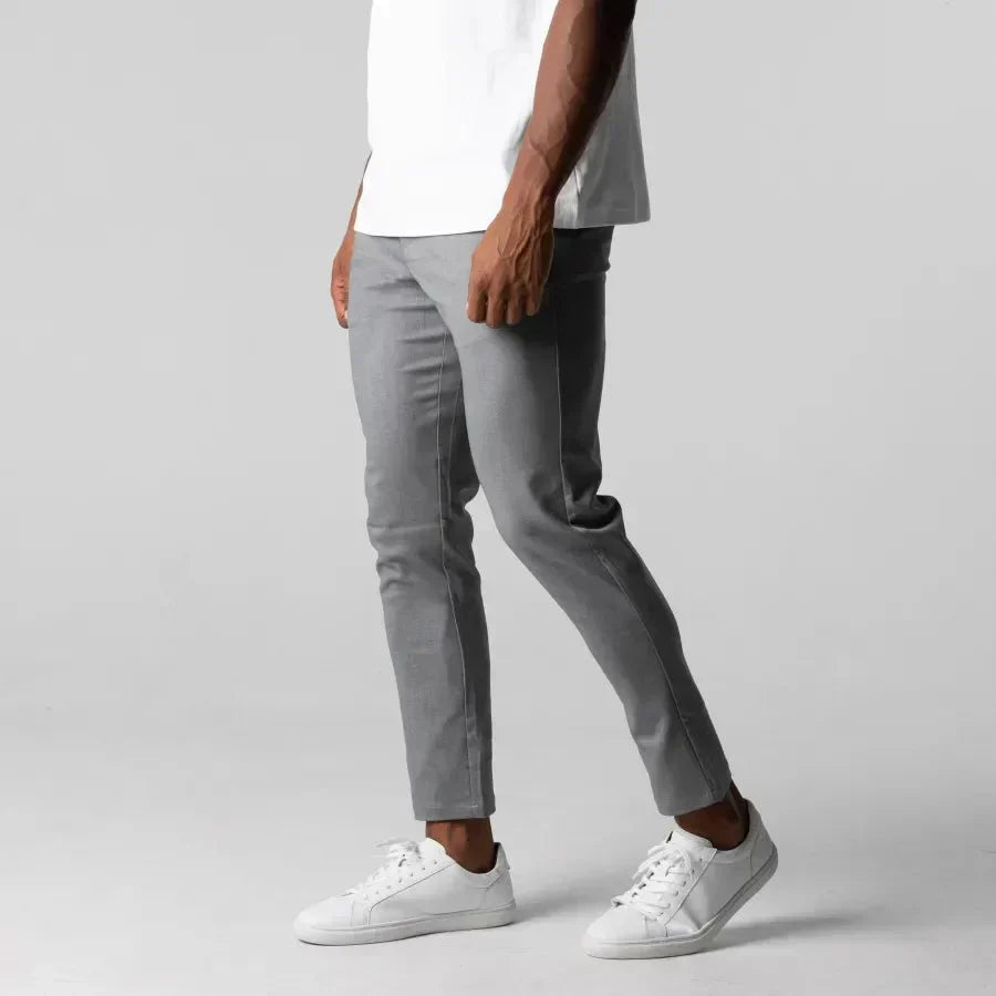 Lorne men's slim fit stretch chino pants, view 3