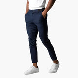 Lorne men's slim fit stretch chino pants in Navy Blue, view 2