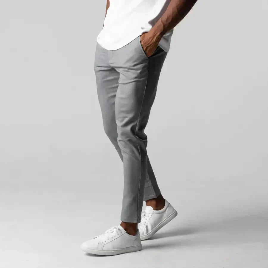 Lorne men's slim fit stretch chino pants, view 5