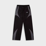 Florian men's vintage y2k sport joggers in Black, front view