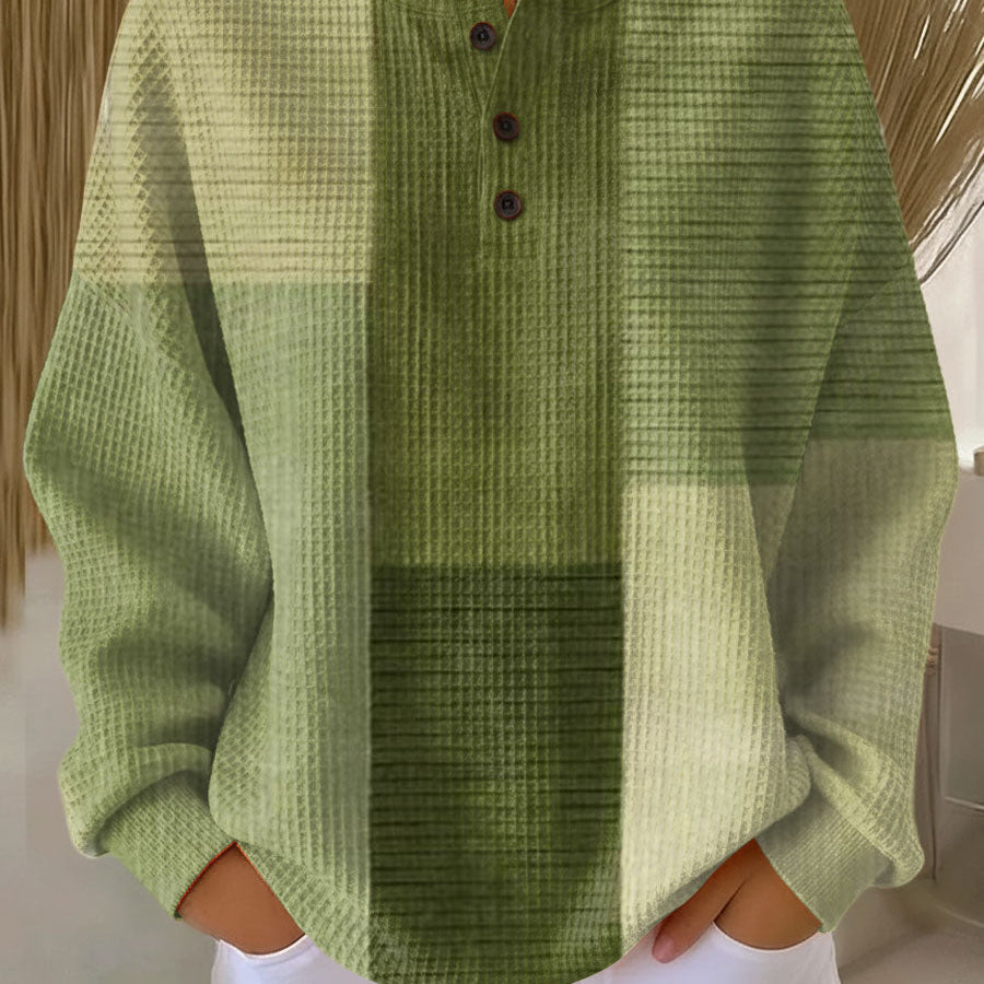 Charlotte - Green Patchwork Sweater