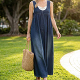 Ivy - Vintage Denim Maxi Dress