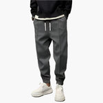 Tanner men's tapered leisure joggers in Dark Grey, view 5