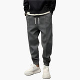 Tanner men's tapered leisure joggers in Dark Grey, view 5