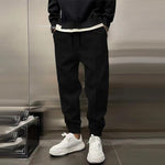 Zacharie men's brushed cuffed joggers in Black, view 4
