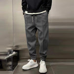 Zacharie men's brushed cuffed joggers in Dark Grey, view 7