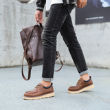 Gavin - Black Retro Lace-Up Shoes