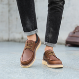 Gavin - Black Retro Lace-Up Shoes