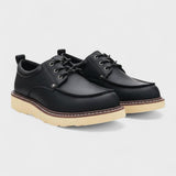 Gavin - Black Retro Lace-Up Shoes