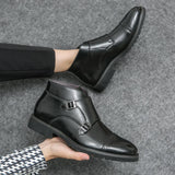 Oliver - Brown Double Buckle Boots