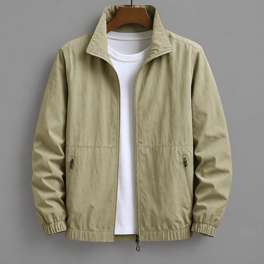 Rocco men's transitional jacket in Khaki, front view