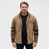 Dale - Fleece Jacket with Patterned Sleeves