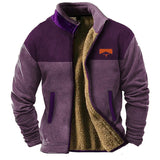 Dale - Fleece Jacket with Patterned Sleeves