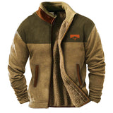 Dale - Fleece Jacket with Patterned Sleeves