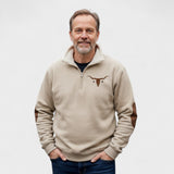 Mike - Cream Half-Zip Sweatshirt