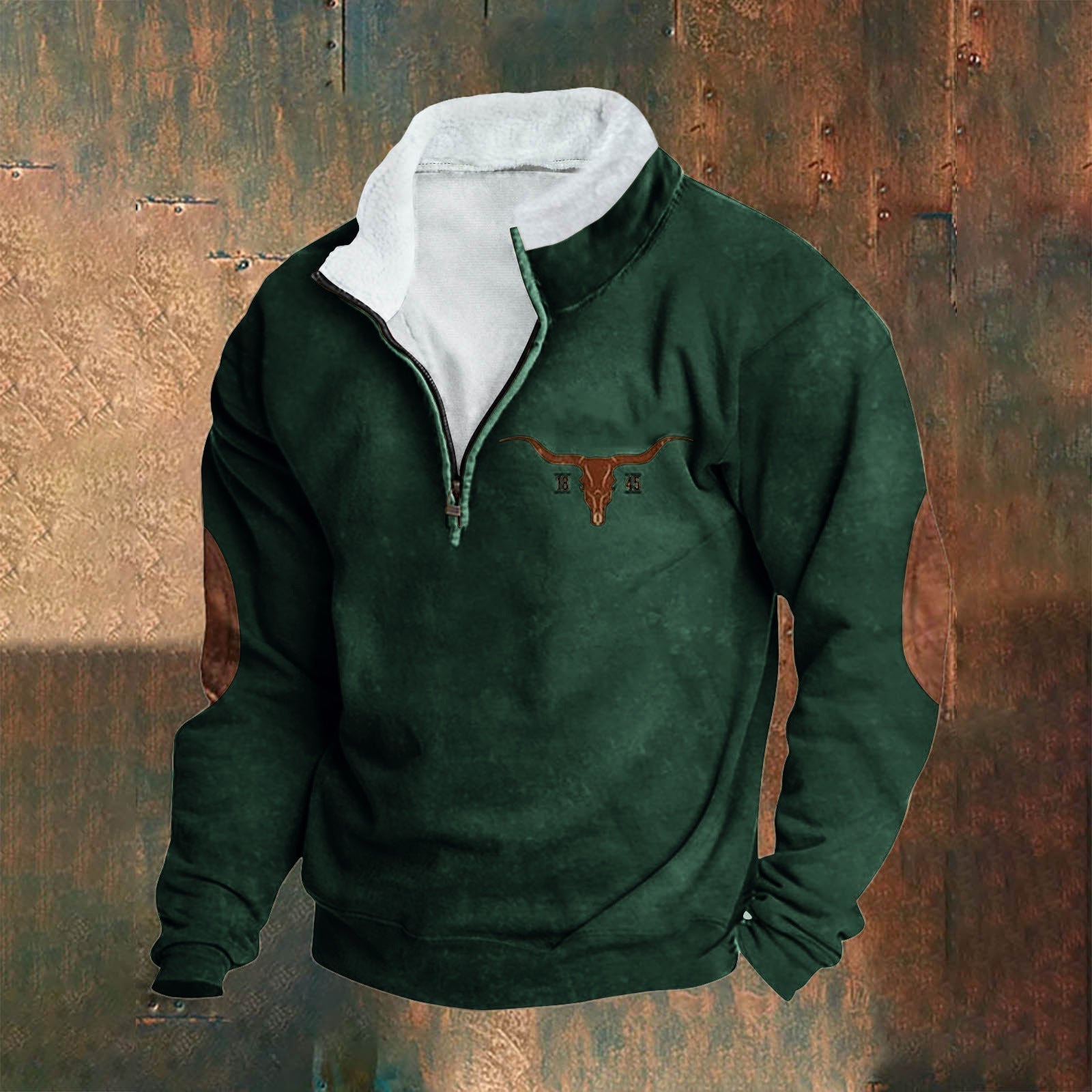 Mike - Cream Half-Zip Sweatshirt