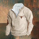 Mike - Cream Half-Zip Sweatshirt