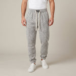 Vernon men's textured knit joggers, front view