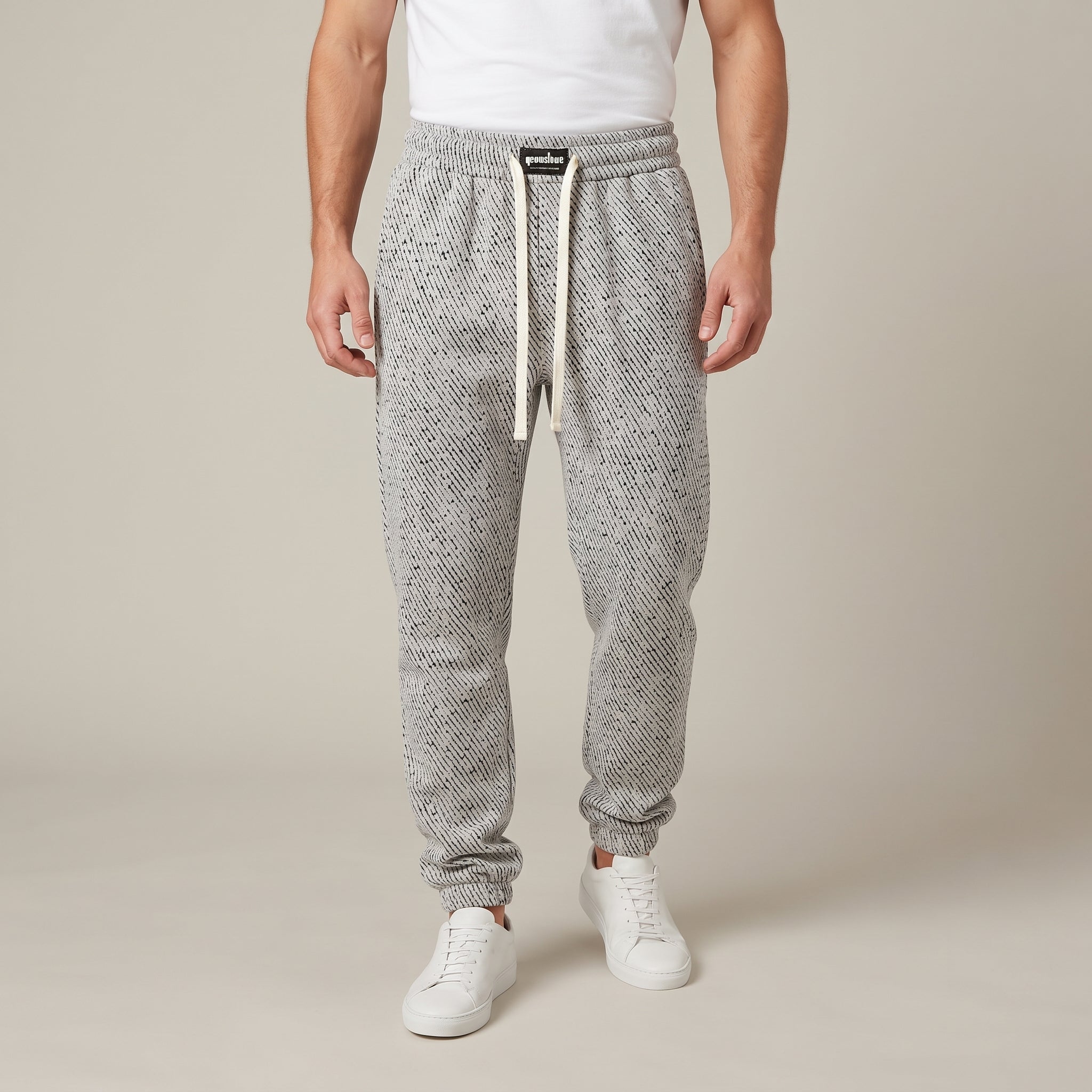 Vernon men's textured knit joggers, front view