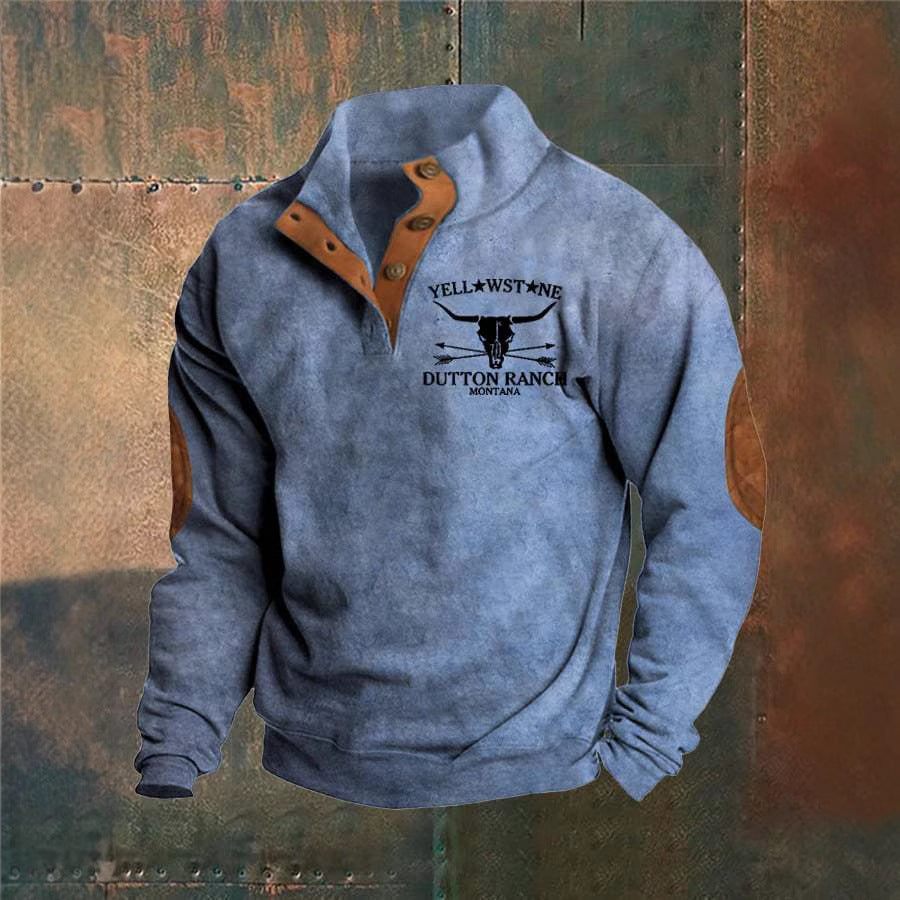 Wayne - Ranch-Style Half-Zip Sweatshirt