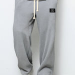 Pierce men's waffle texture drawstring pants in Grey, view 3