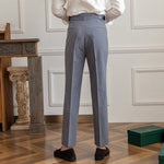 Gil men's high waist buckle dress pants, view 10