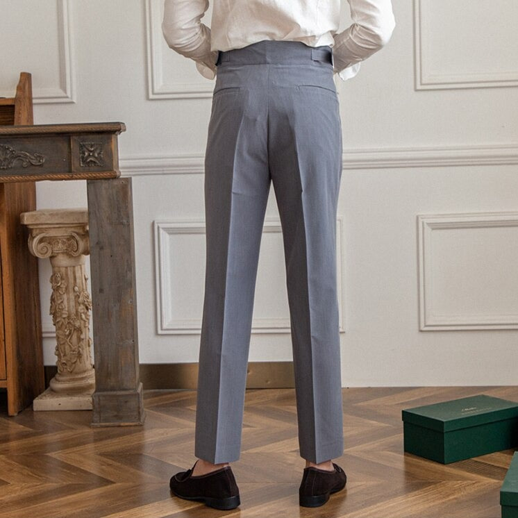 Gil men's high waist buckle dress pants, view 10