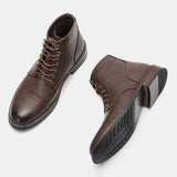 William - Brown Cap-Toe Lace-Up Boots